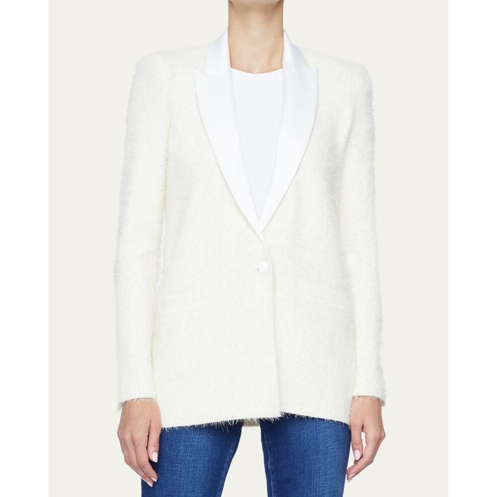 L'Agence Baileigh Bouclé Blazer in Ivory - NWOT - Medium